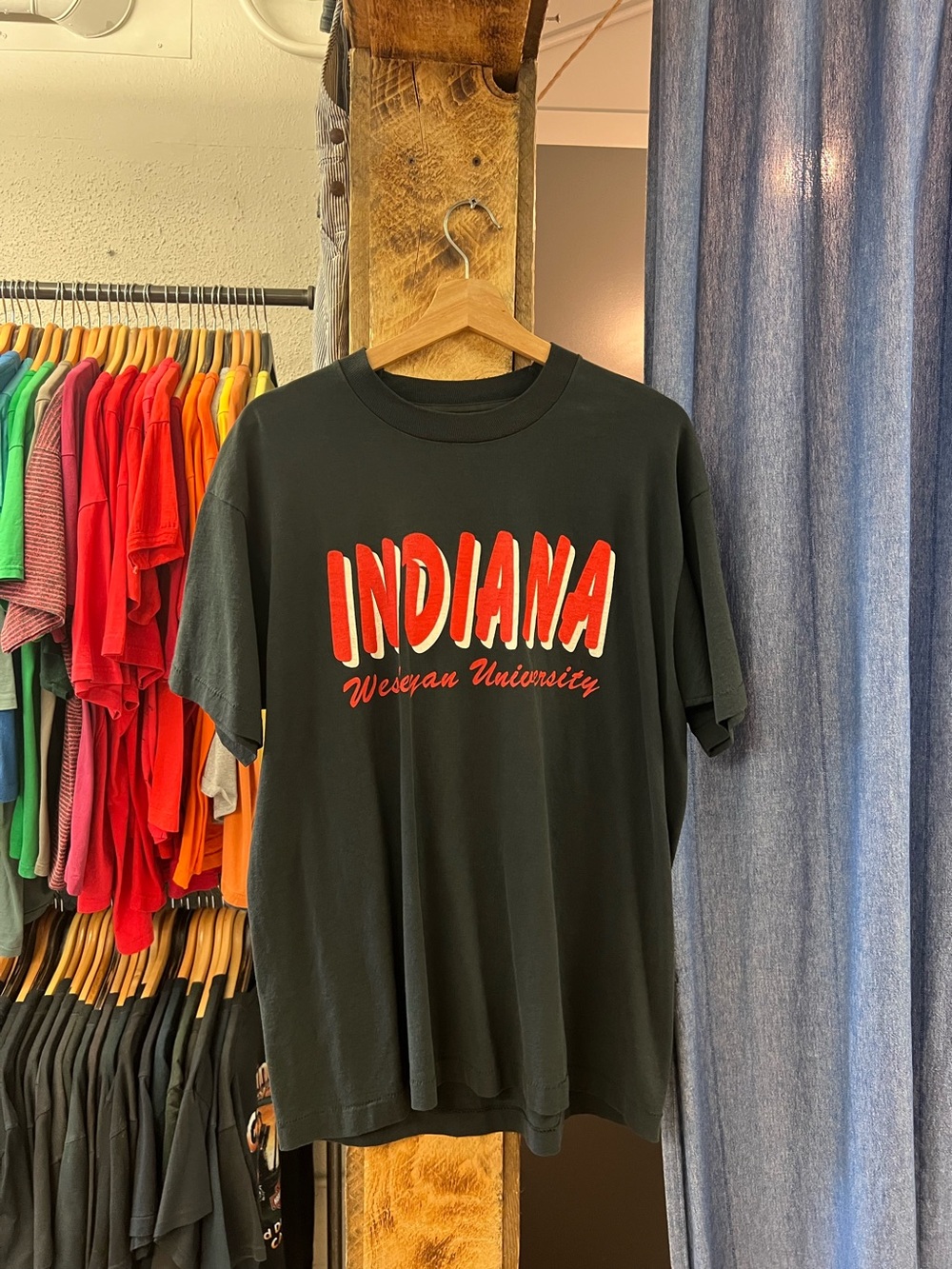 Vintage Indiana Wesleyan University Black Graphic Tee